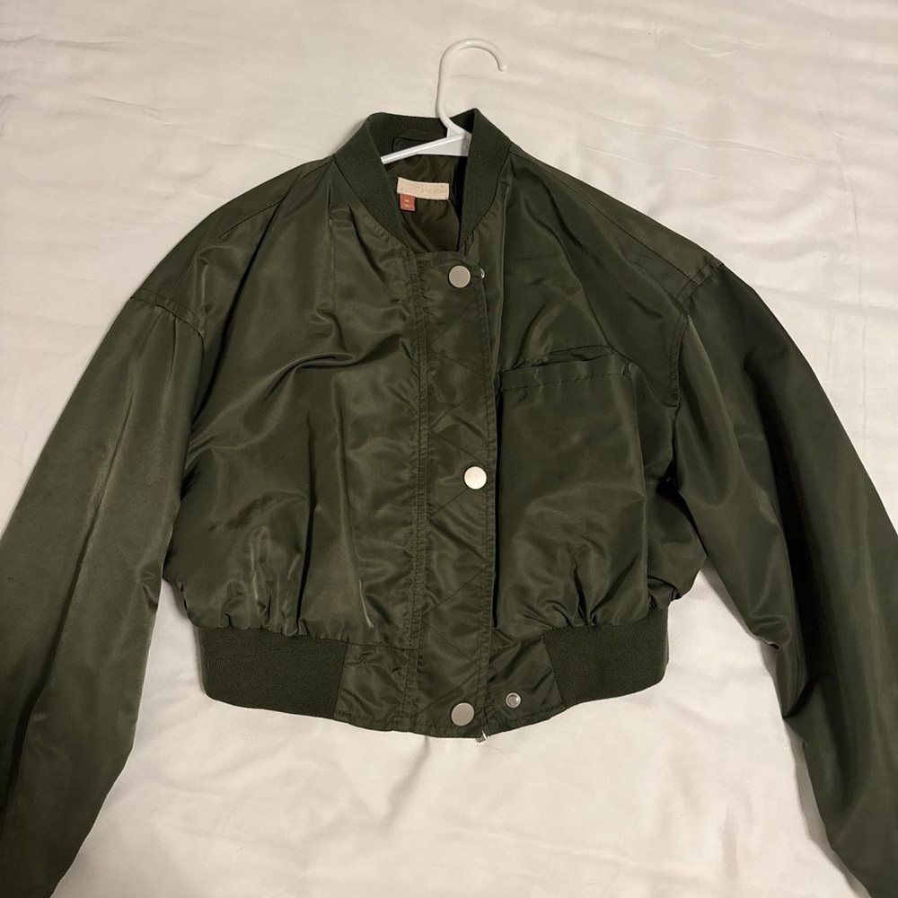 Pilcro Green Bomber Jacket